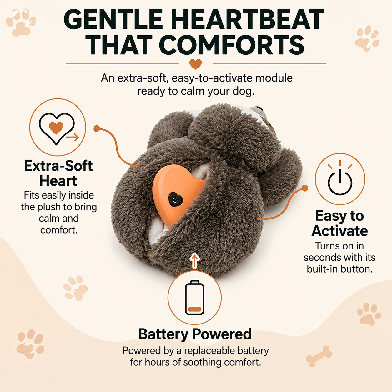 Sloth Heartbeat Plush - For Anxious & Lonely Dogs